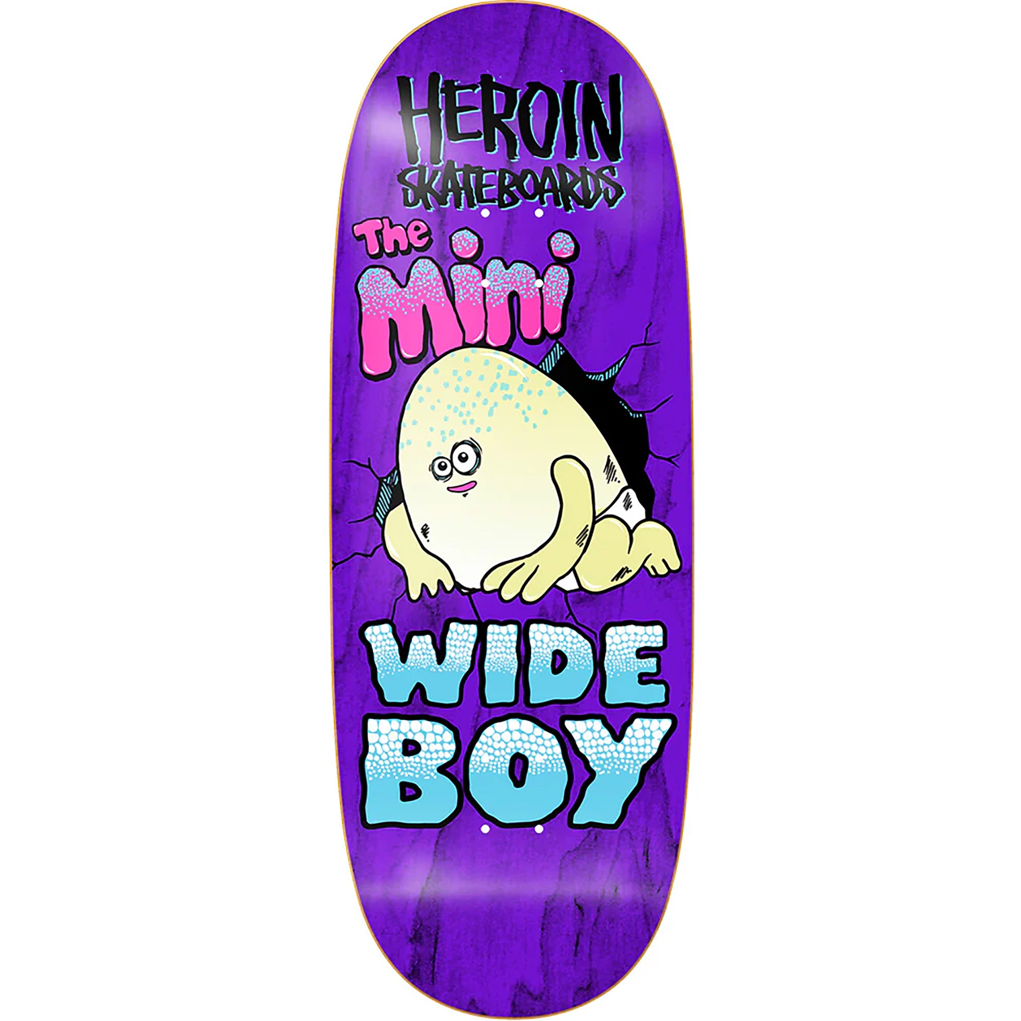 Heroin Mini Wide Boy Skateboard Deck 10.5"