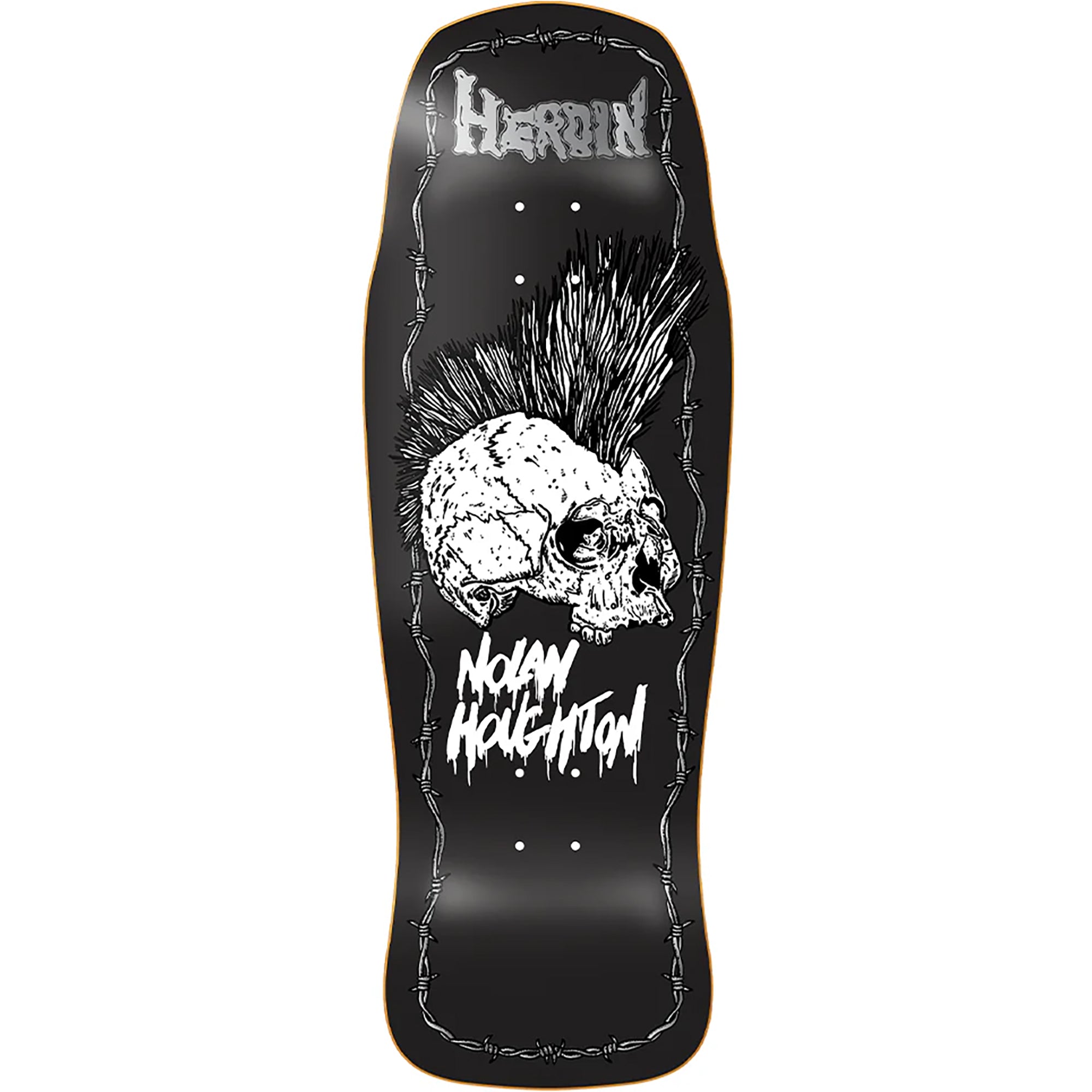 Heroin Nolan Houghton KO2 Punk Skull Skateboard Deck 10.25"