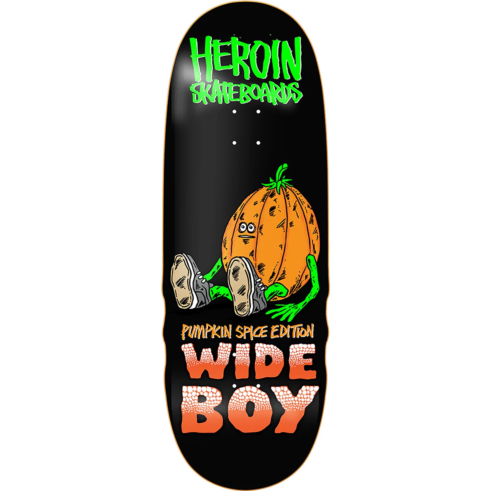 Heroin Pumpkin Spice Wide Boy Skateboard Deck 10.75"