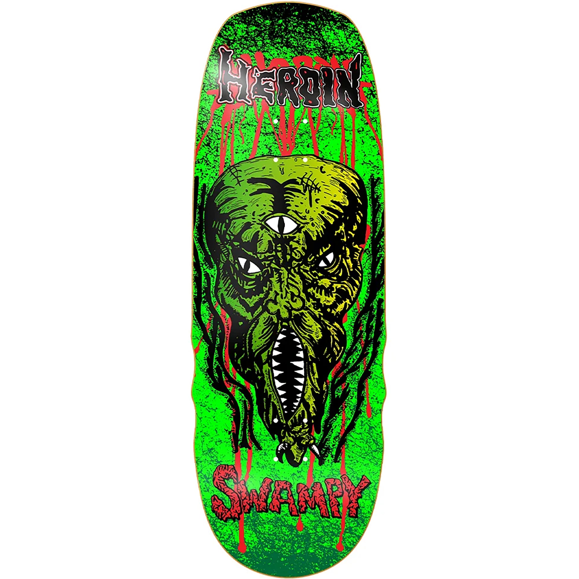 Heroin Swampy KO2 Slime Face Skateboard Deck 10.6"