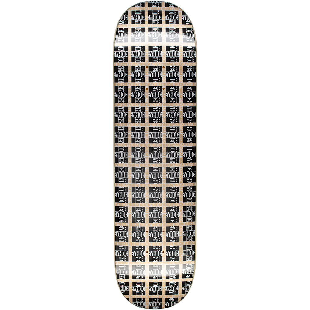 Hockey Plaid Gold Skateboard Deck 9"