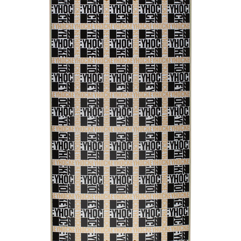 Hockey Plaid Gold Skateboard Deck 9"