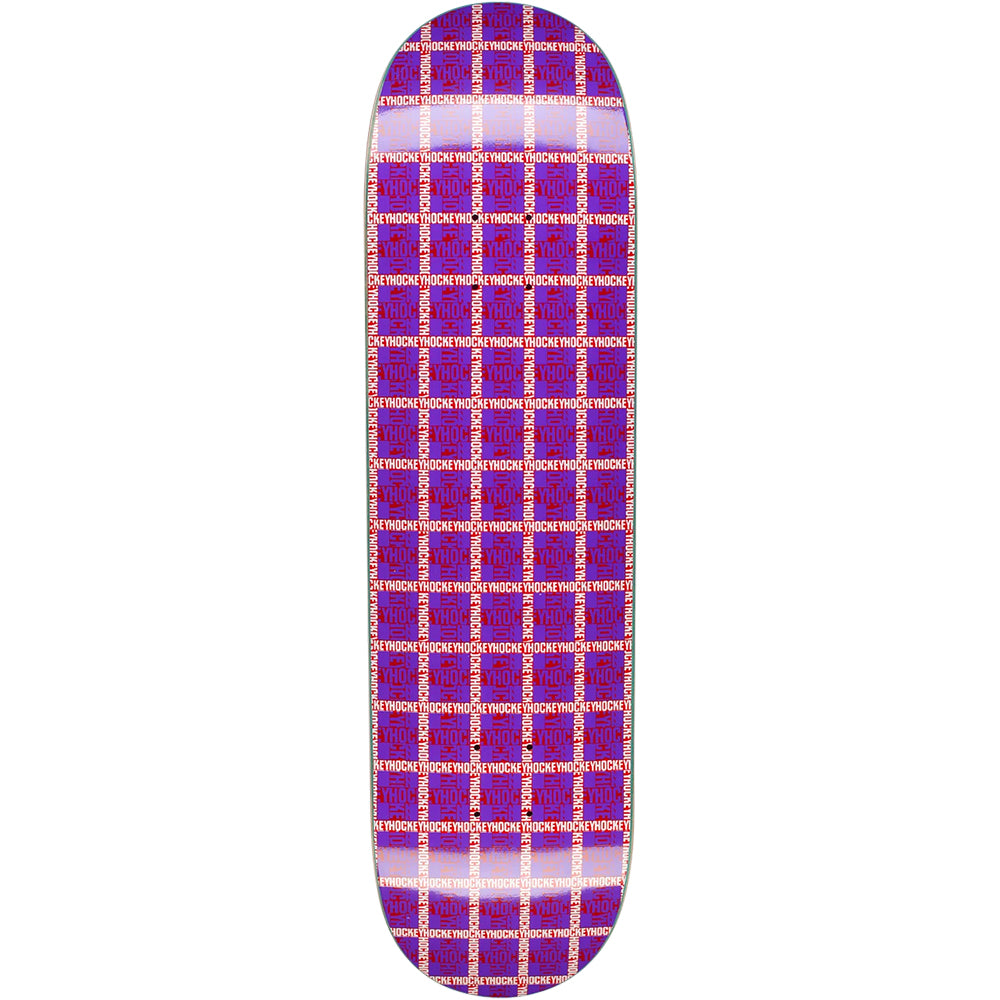 Hockey Plaid Purple Skateboard Deck 8.25"