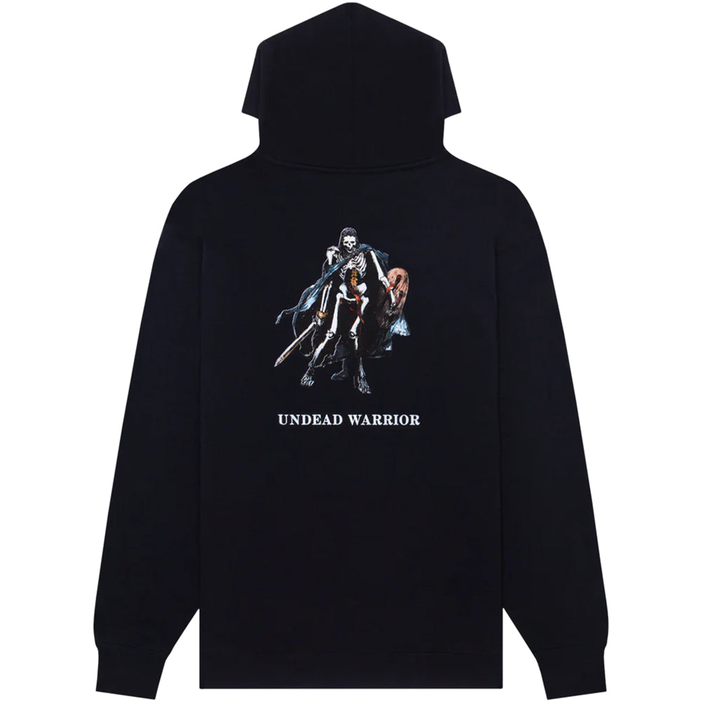 Hockey Undead Warrior Zip Up Hoodie Black