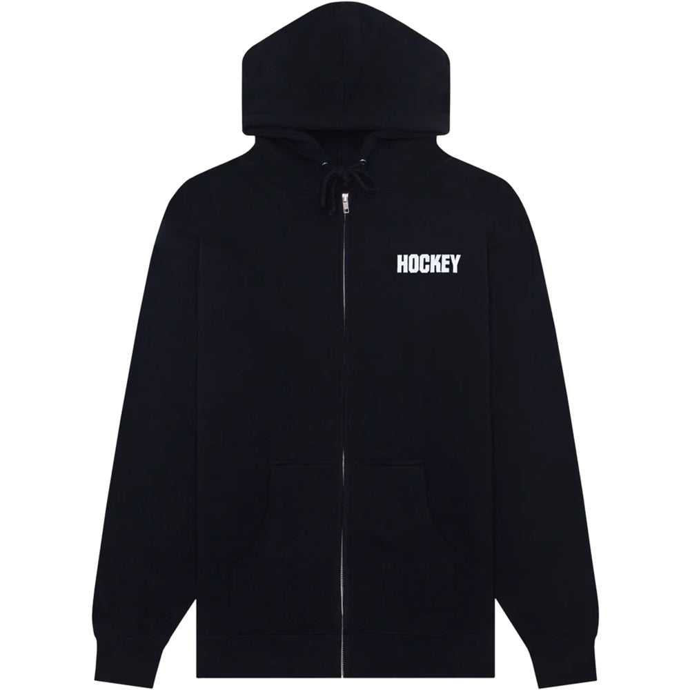 Hockey Undead Warrior Zip Up Hoodie Black