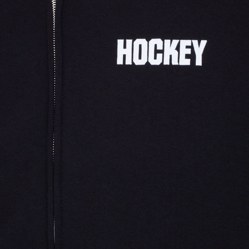 Hockey Undead Warrior Zip Up Hoodie Black