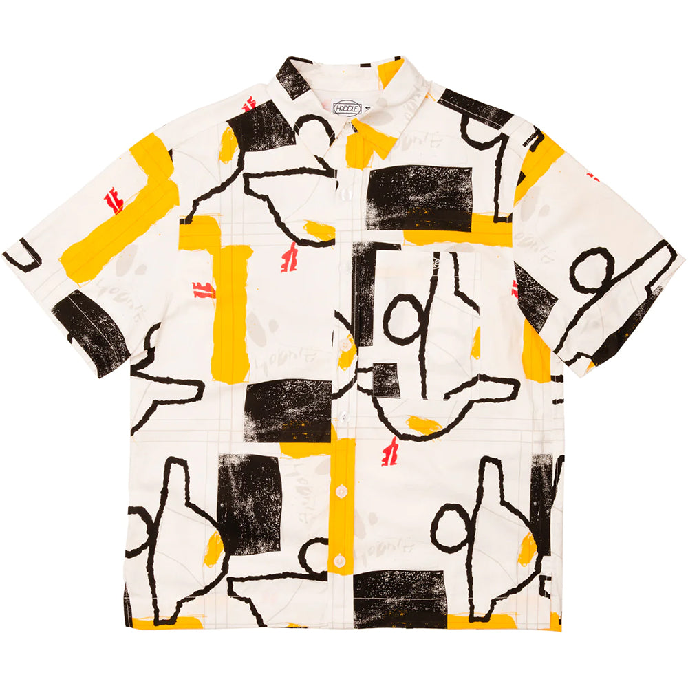 Hoddle Faire Short Sleeve Shirt Yellow/Black/White