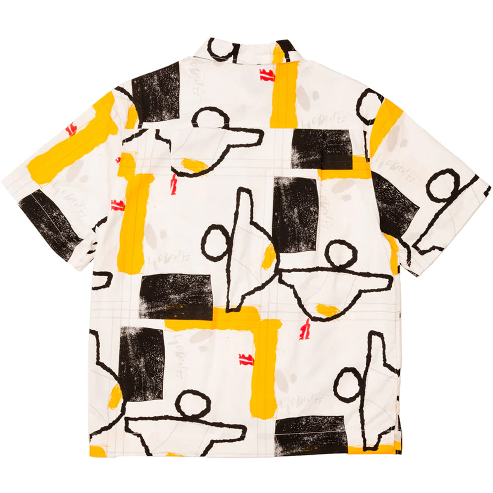 Hoddle Faire Short Sleeve Shirt Yellow/Black/White