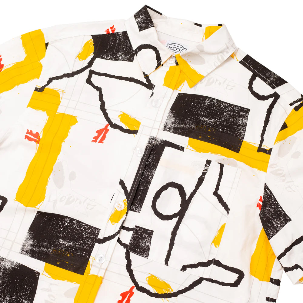 Hoddle Faire Short Sleeve Shirt Yellow/Black/White