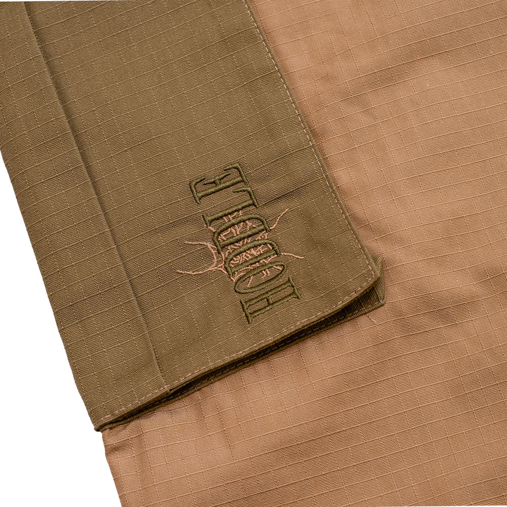 Hoddle Pleated Rip-Stop Cargo Pants Tan/Khaki