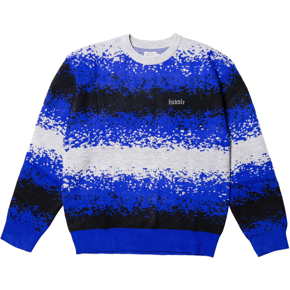 Hoddle Spray Distorted Knit Blue/Grey/Black