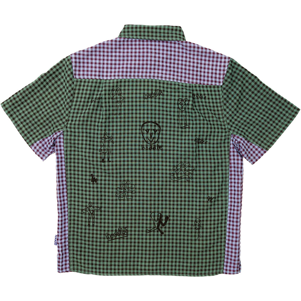 Hoddle Tour Short Sleeve Shirt Green/Blue