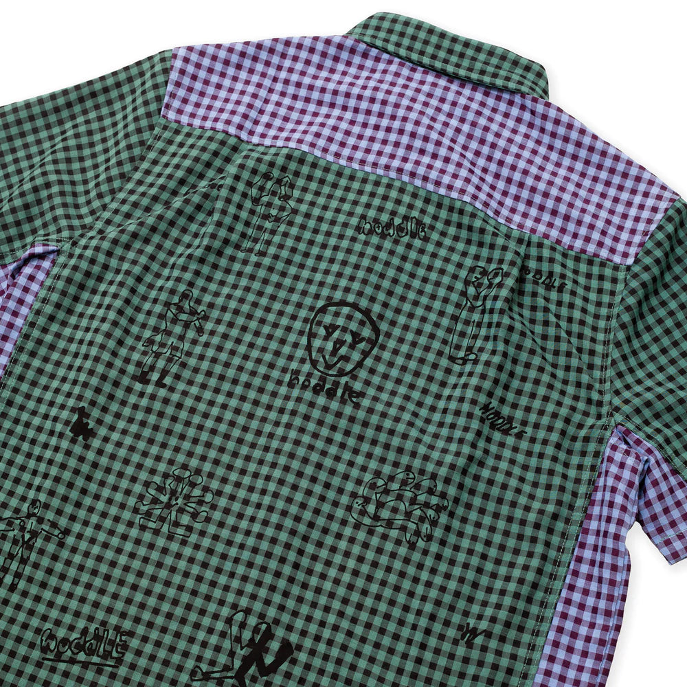 Hoddle Tour Short Sleeve Shirt Green/Blue