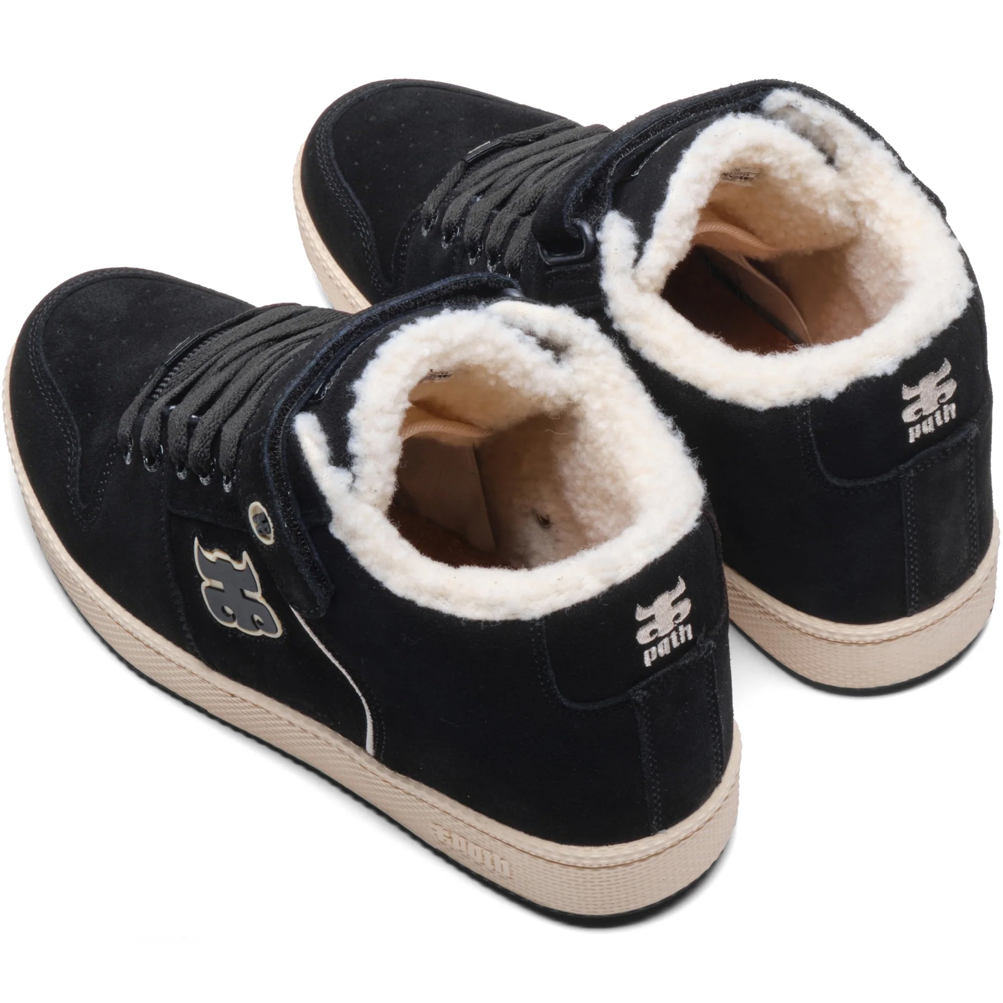 IPath Grasshopper Shoes Black Waxed Suede/Shearling