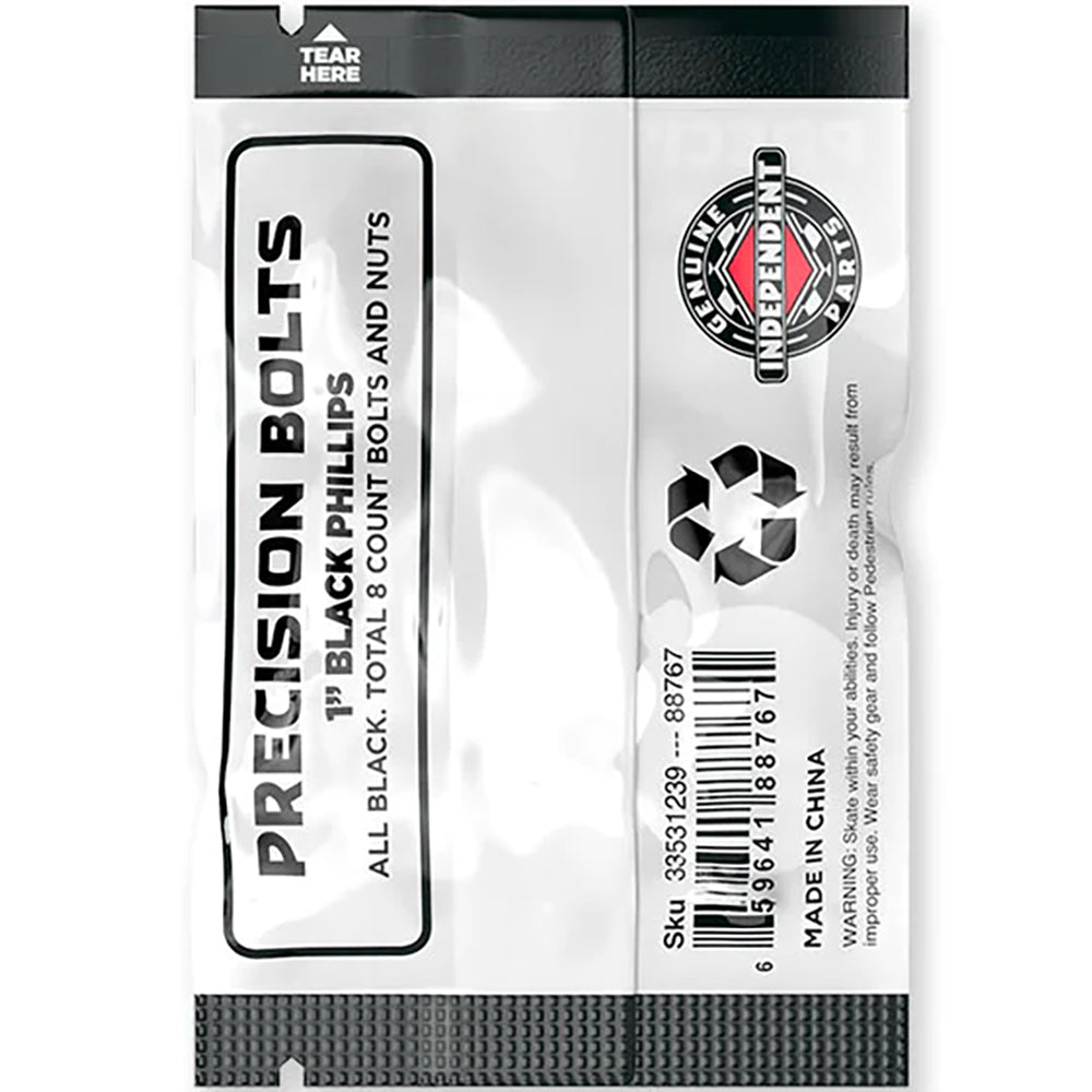 Independent Genuine Parts Skateboard Hardware Phillips Black 1"