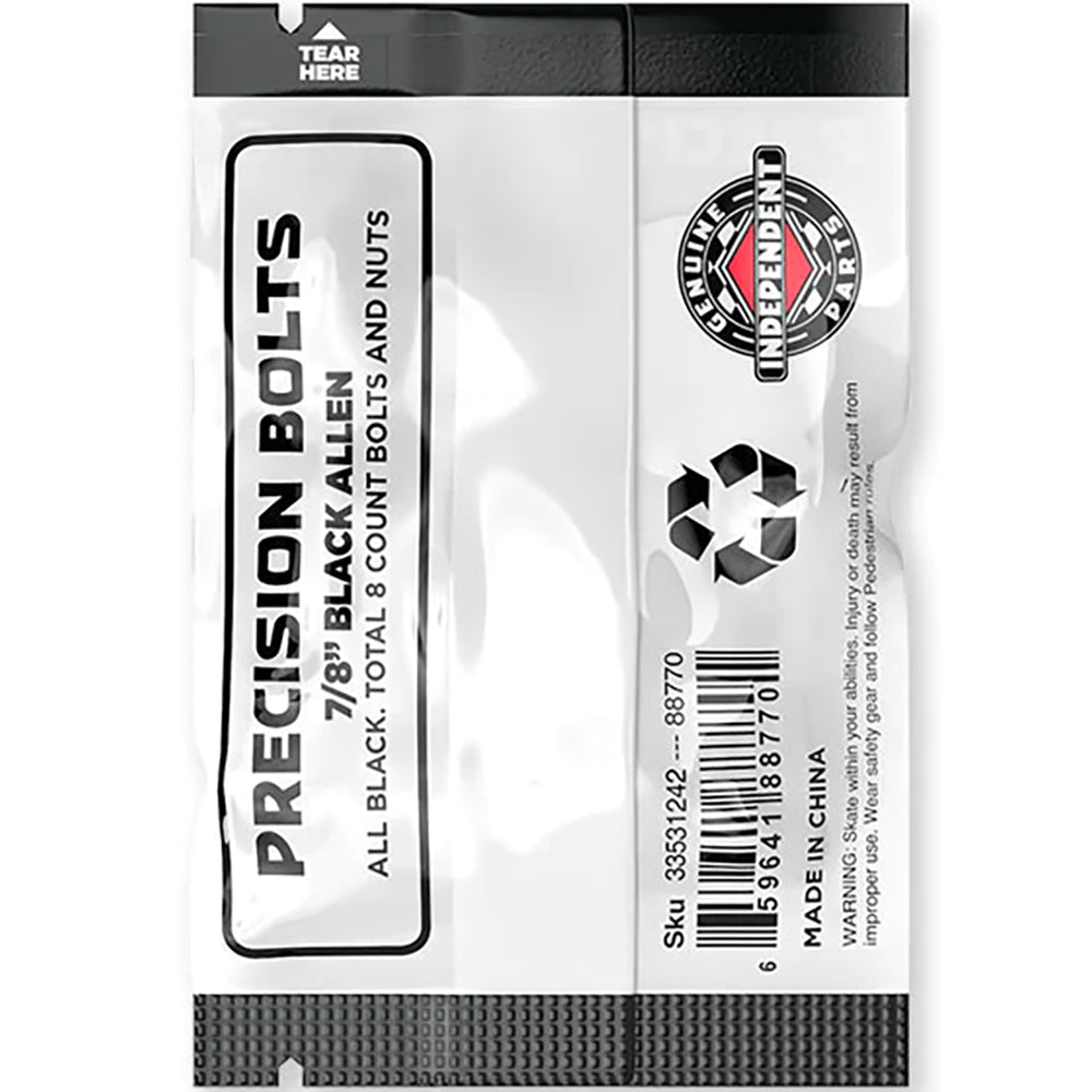 Independent Genuine Parts Skateboard Hardware Allen Black ⅞"
