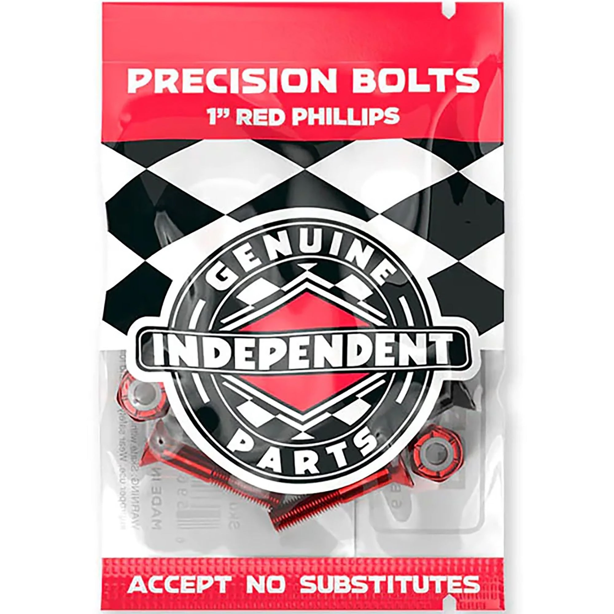 Independent Genuine Parts Skateboard Hardware Phillips Black/Red 1"
