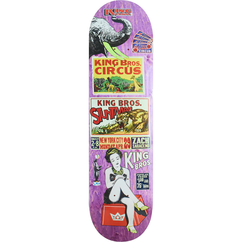 King Zach Saraceno King Bro's Skateboard Deck 8.18"