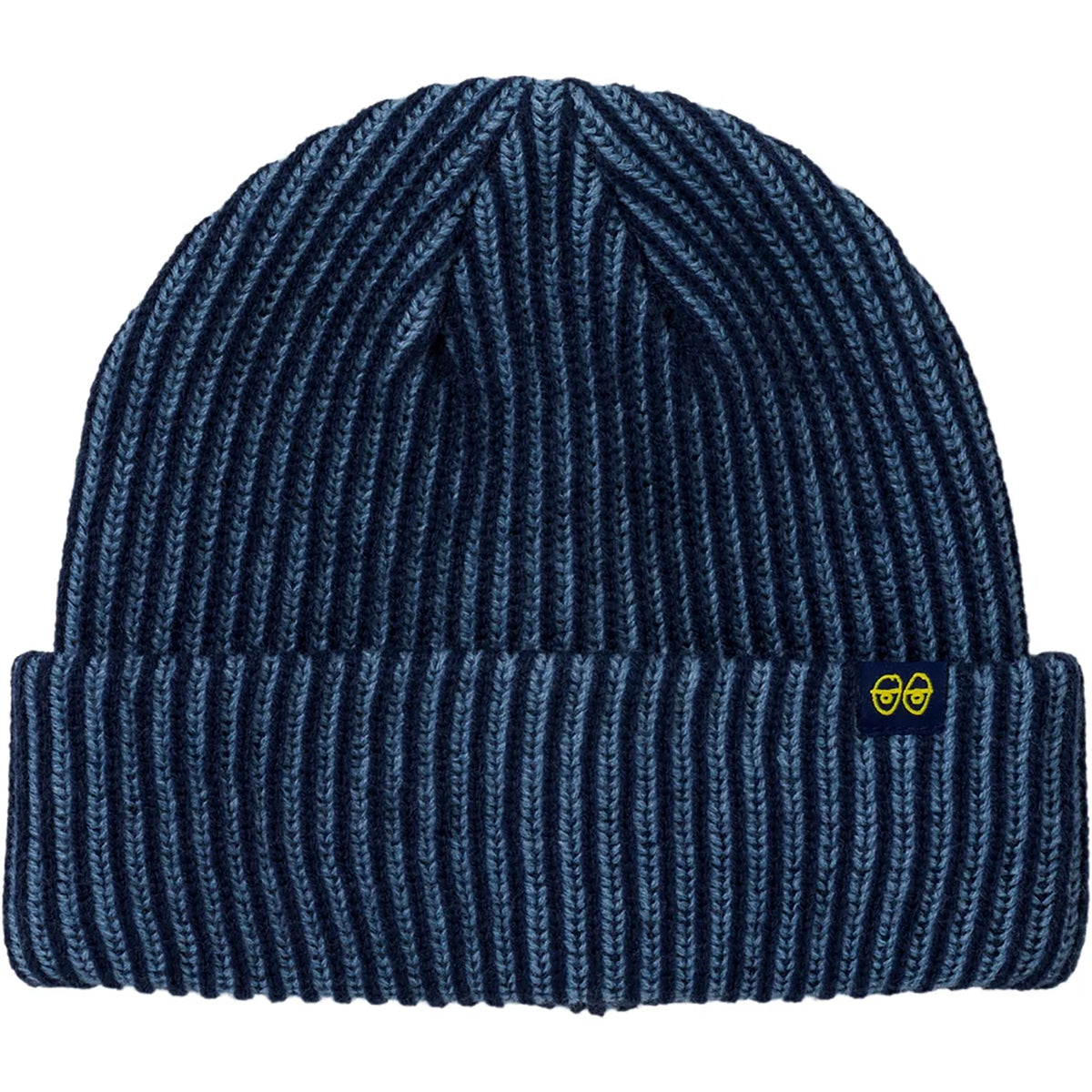 Krooked Eyes Clip Beanie Navy/Blue/Yellow