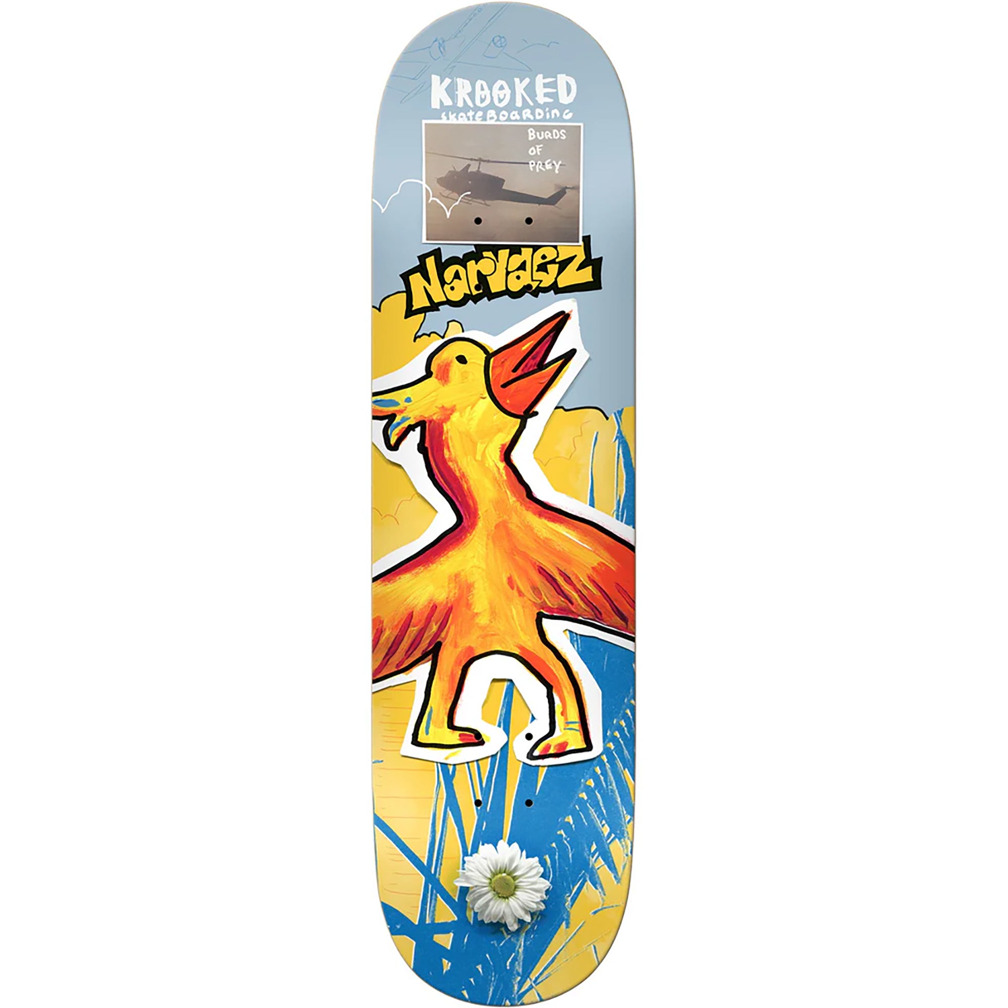 Krooked Sam Narvaez Burds Skateboard Deck 8.38"