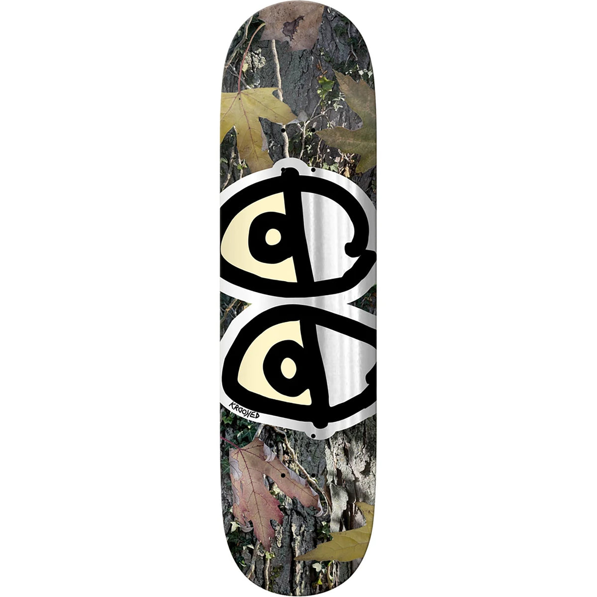 Krooked Team Eyes Camo Skateboard Deck 8.5"