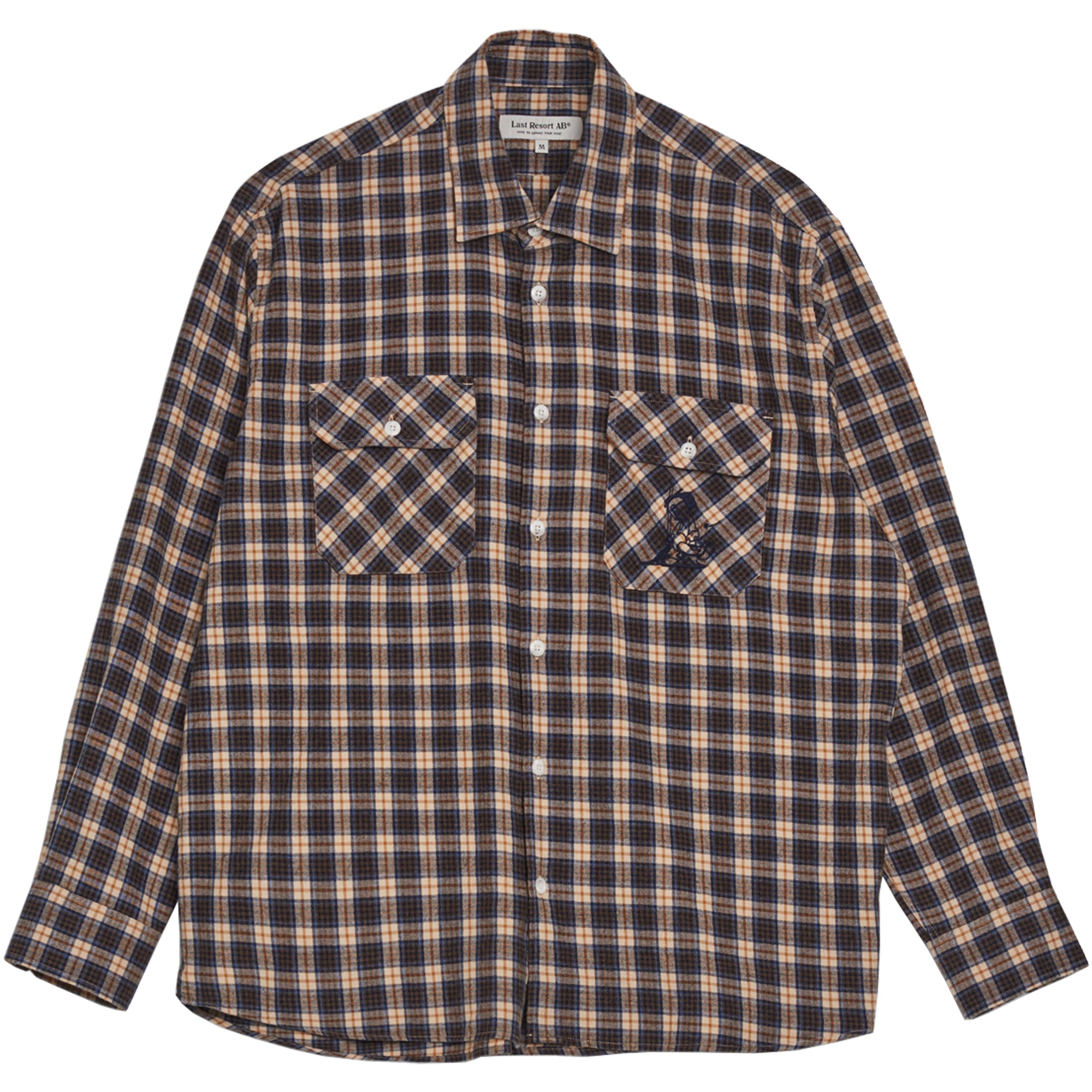 Last Resort AB SM001 Nick Flannel Shirt Vanilla/Brown