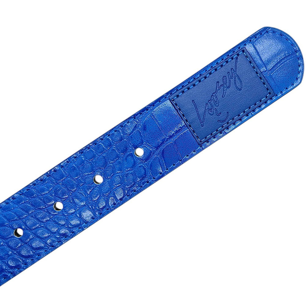 Loosey Croc Skin Blue Belt