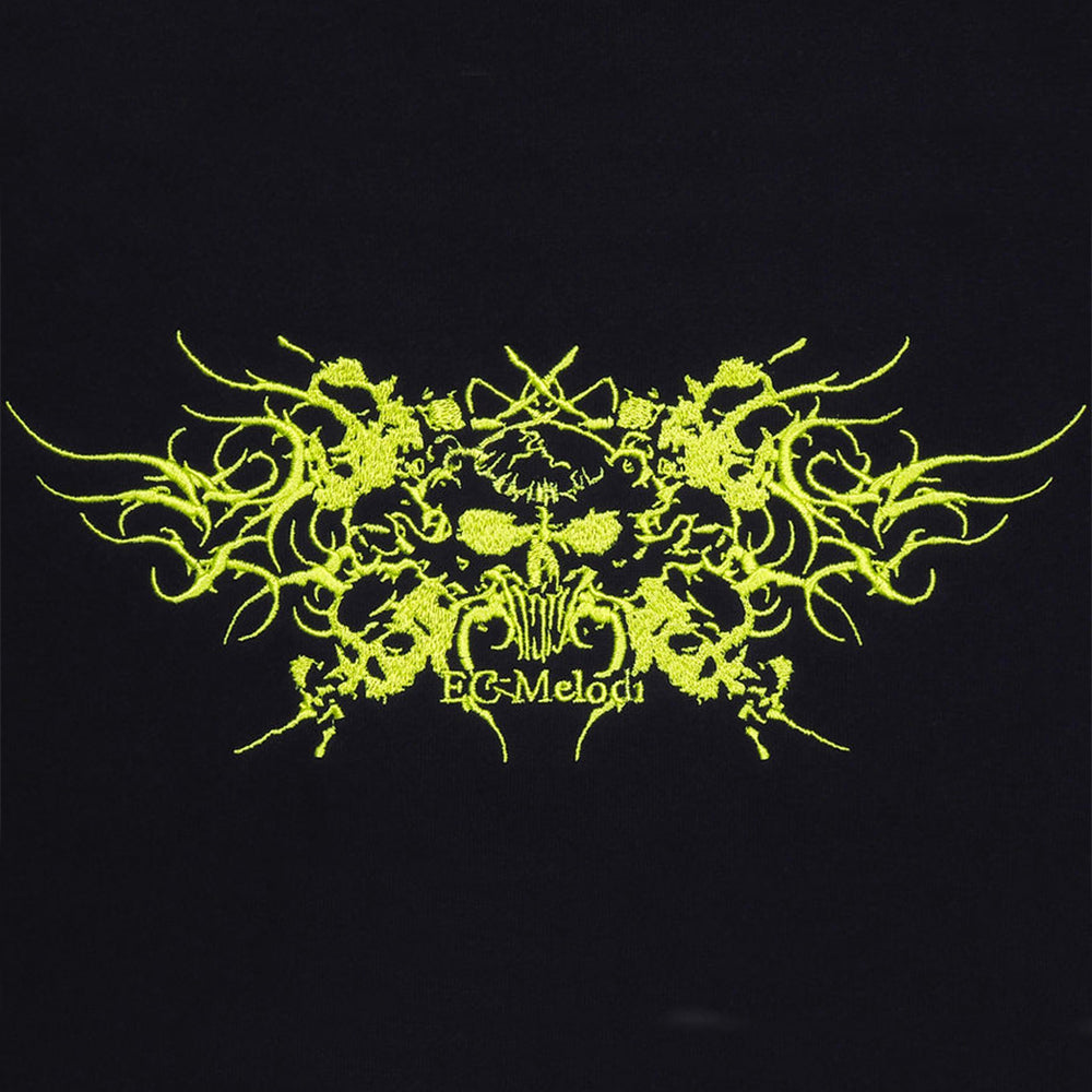 EC Melodi Embroidered Octane Hoodie Black