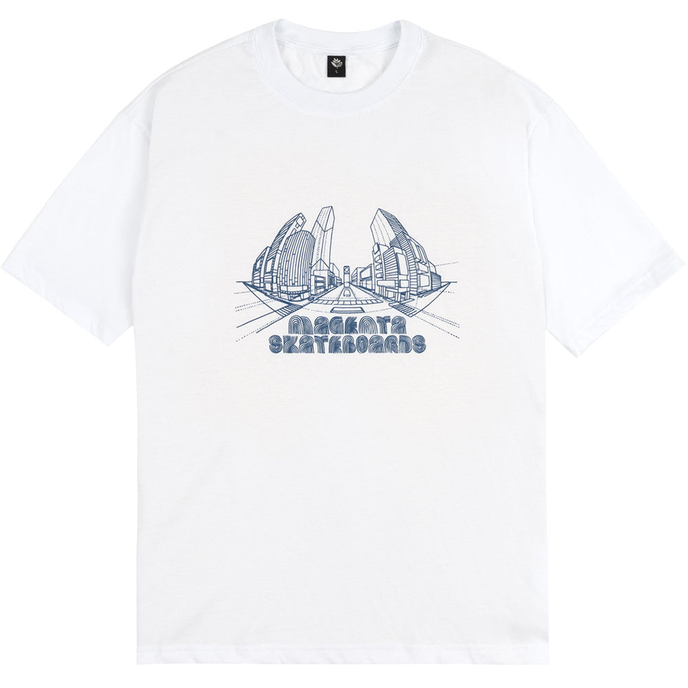 Magenta 3D Tee White