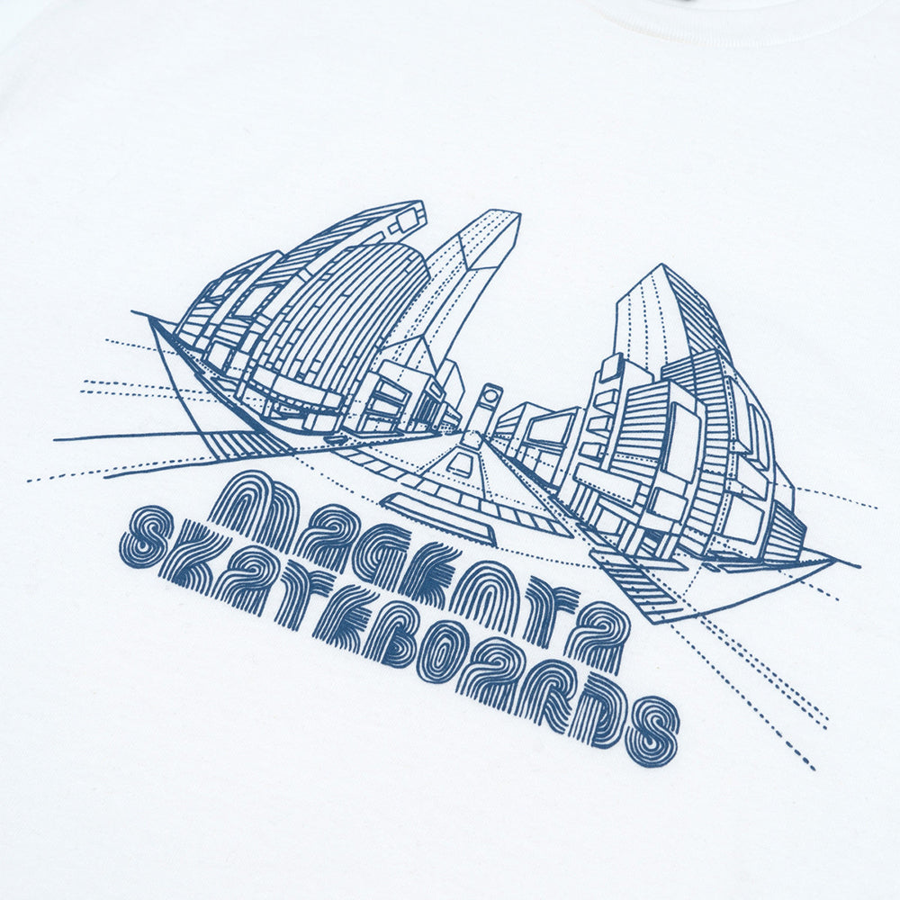 Magenta 3D Tee White