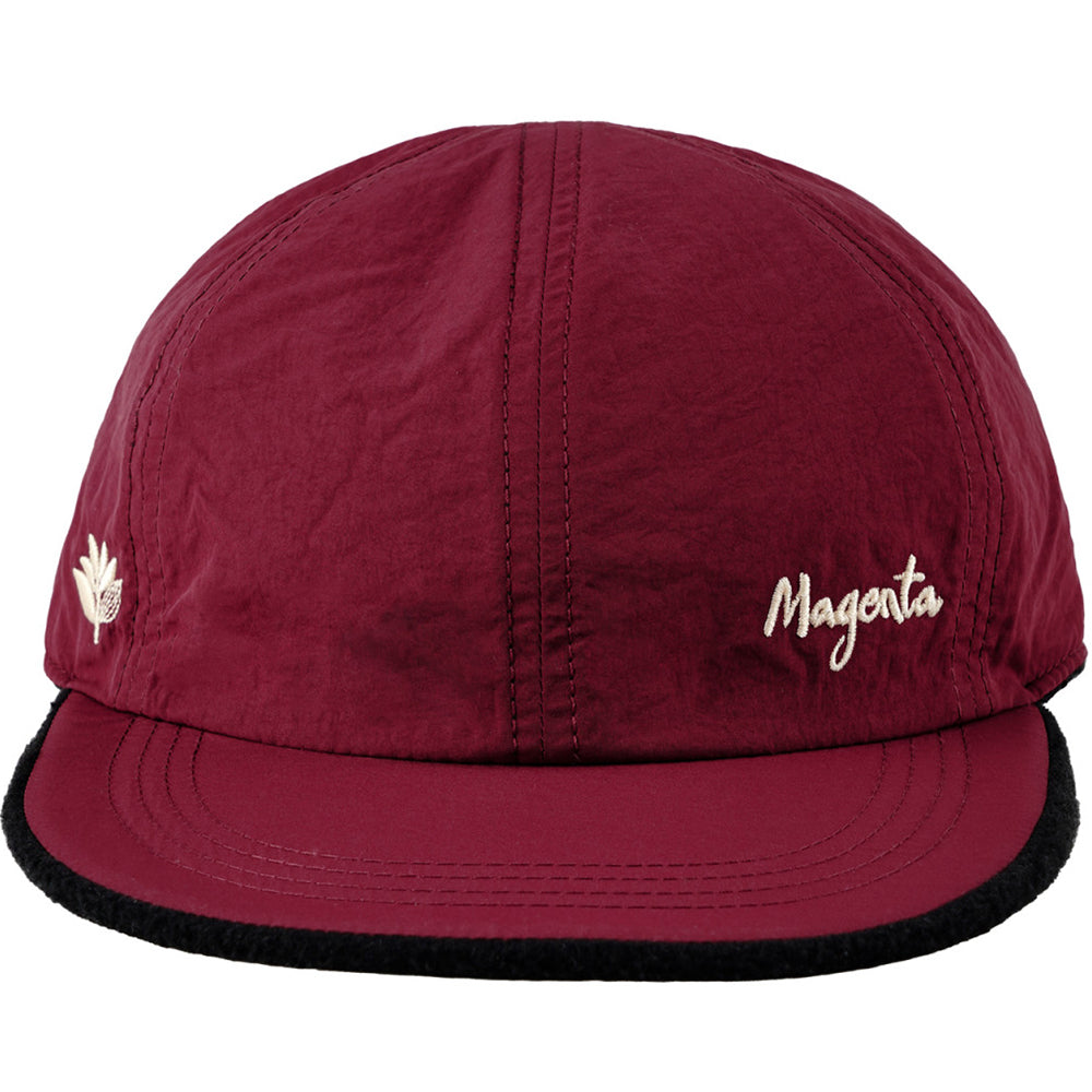 Magenta 6P Reversible Hat Black