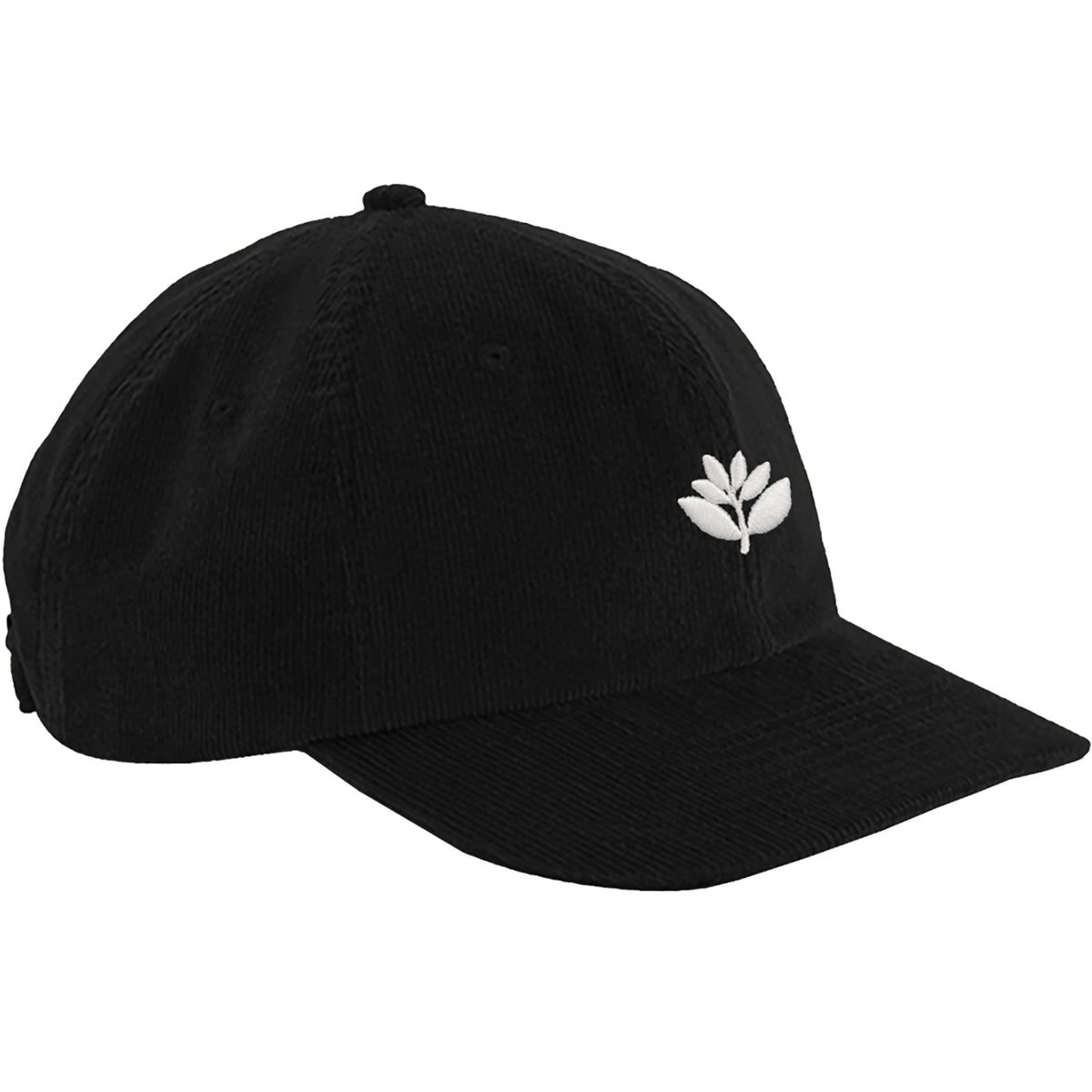 Magenta Bossed Cord 6p Hat Black