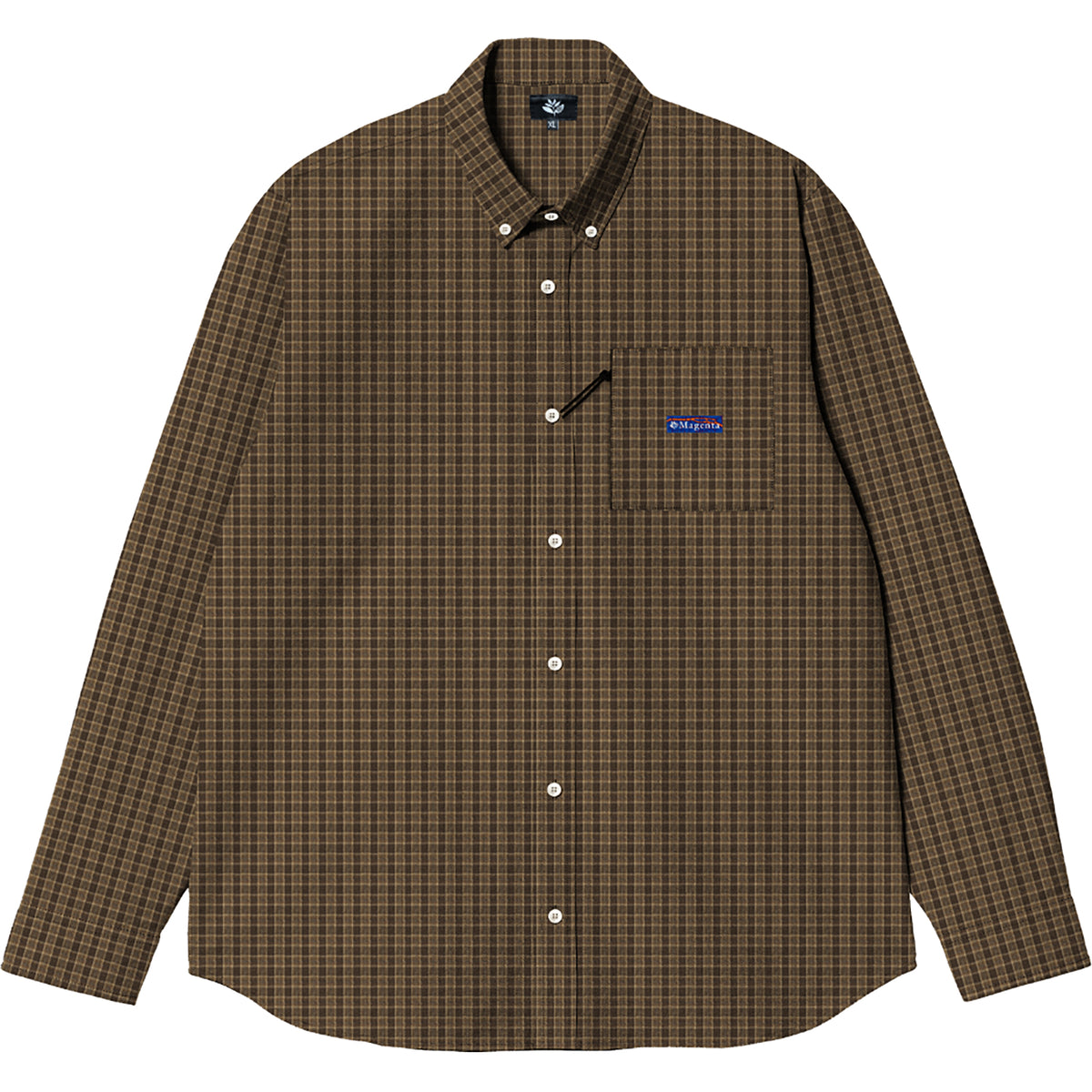 Magenta City Flannel Shirt Beige