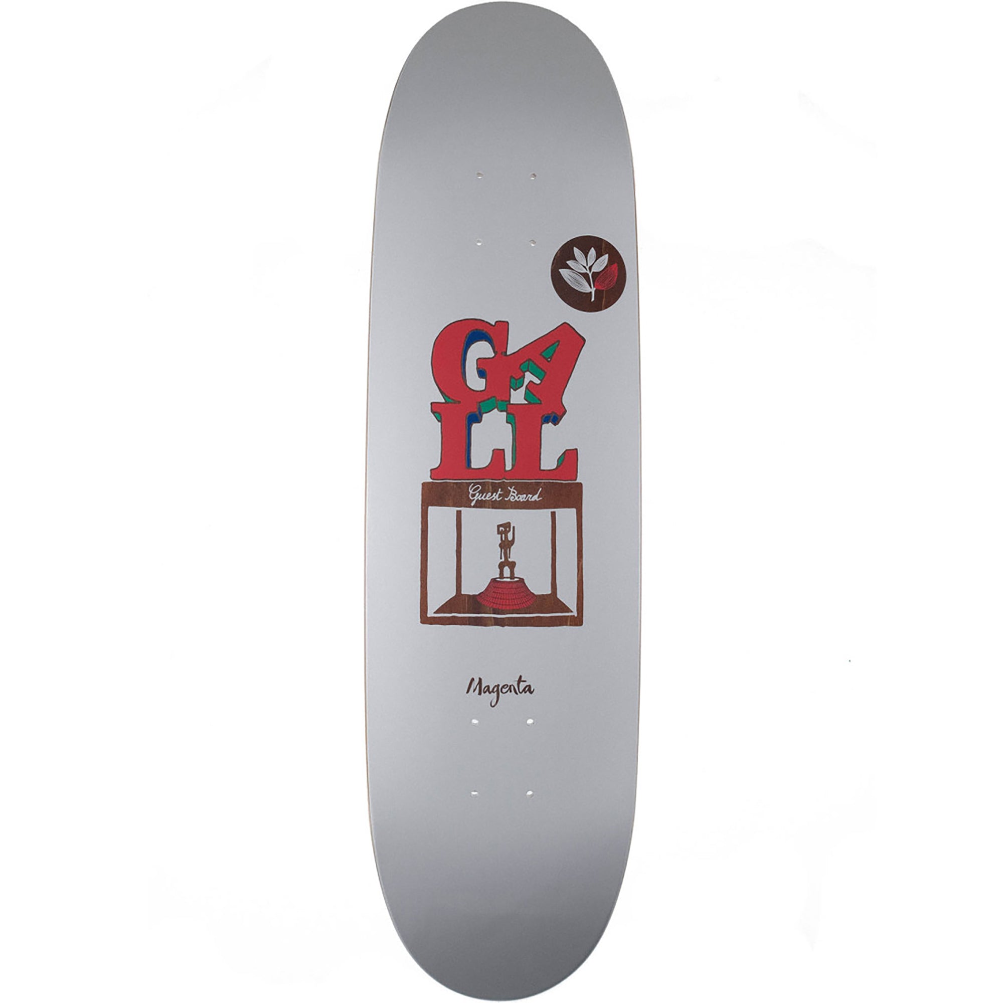 Magenta Fred Gall Guest 1993 Shape Skateboard Deck 8.4"