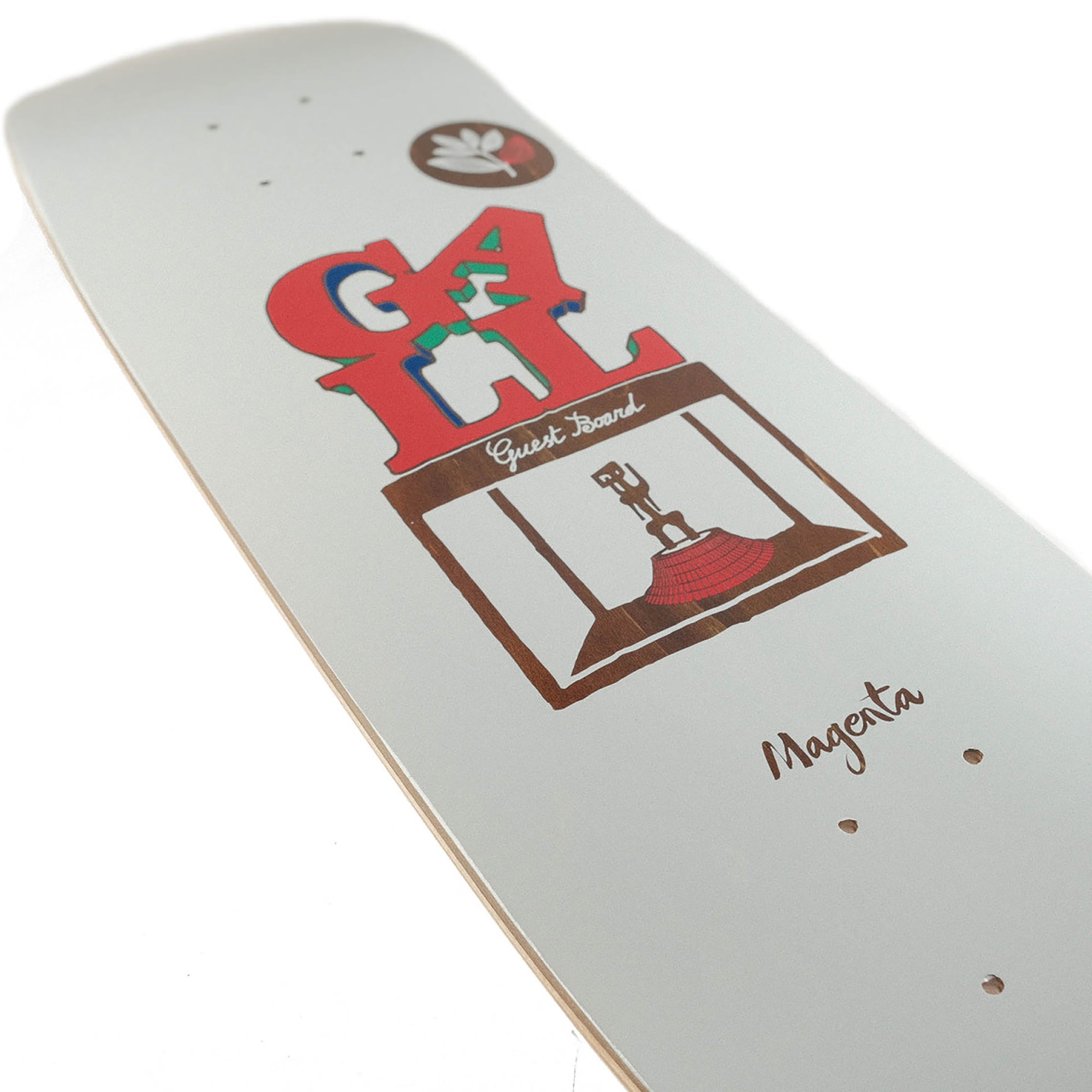Magenta Fred Gall Guest 1993 Shape Skateboard Deck 8.4"