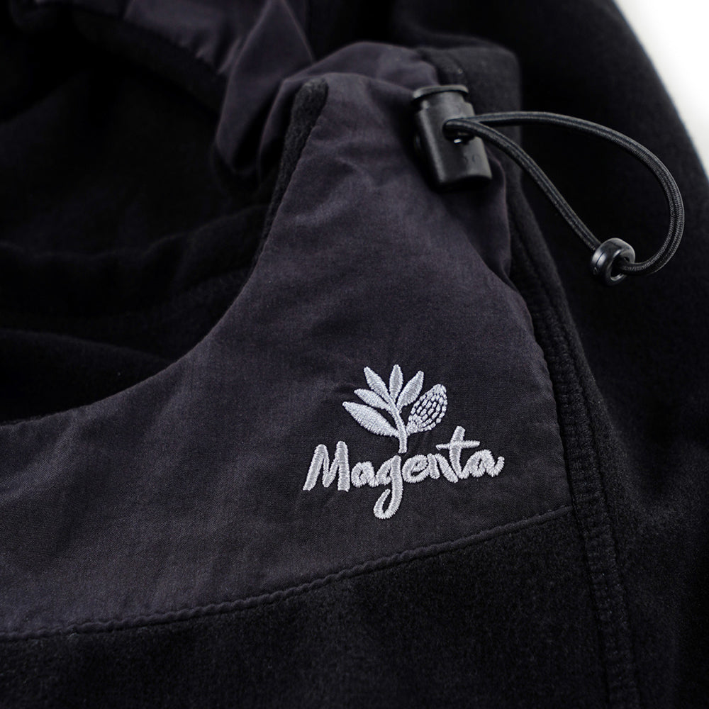 Magenta Hold Up Fleece Mask Black