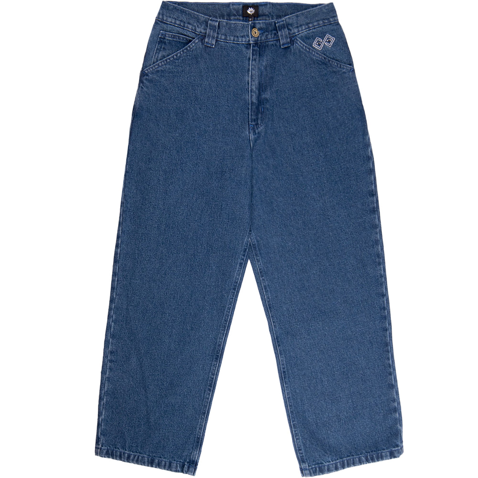 Magenta Ledge Denim Pants Blue