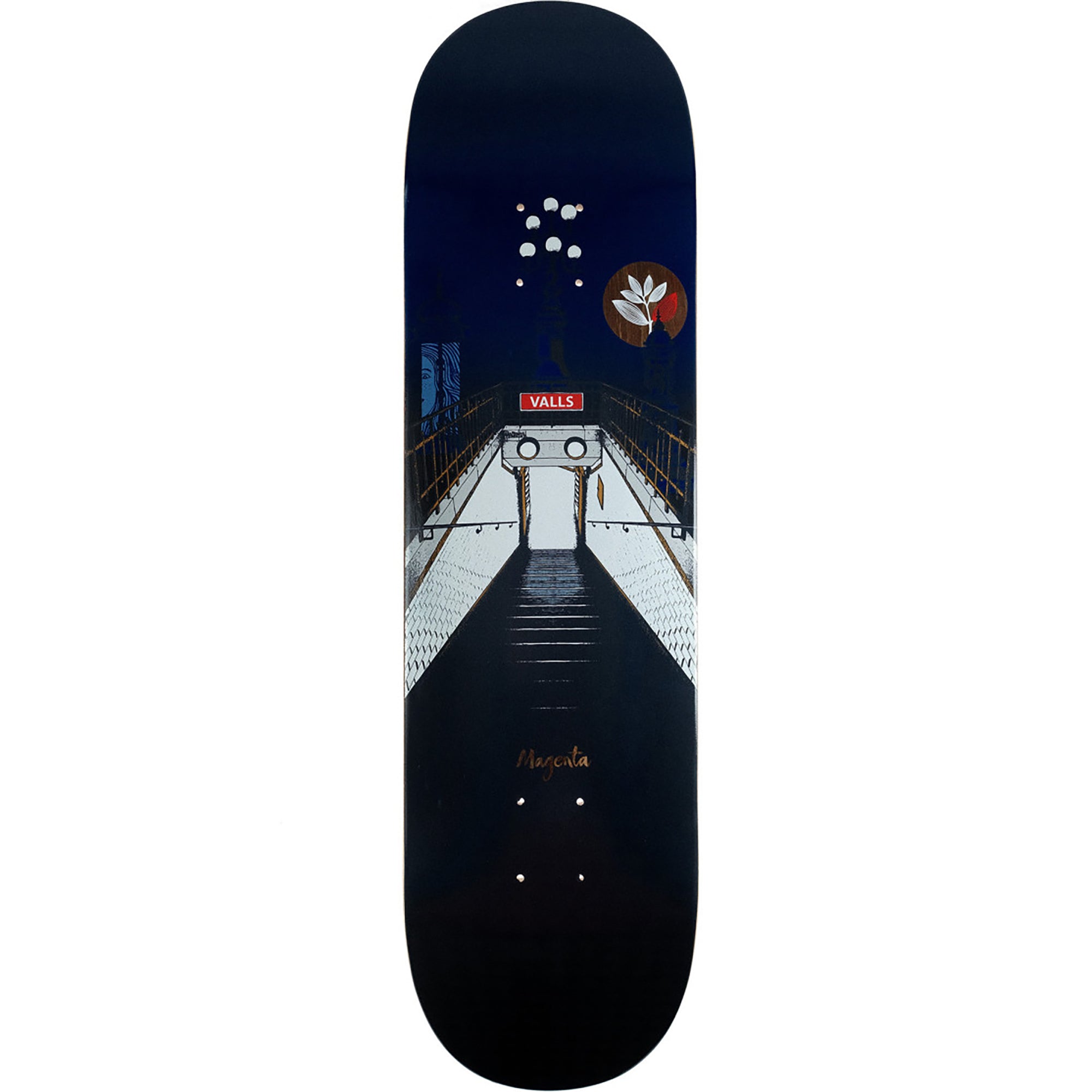 Magenta Leo Valls Metro Series Skateboard Deck 8.25"