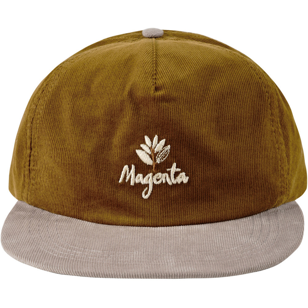 Magenta Natura Cord Snapback Hat Brown