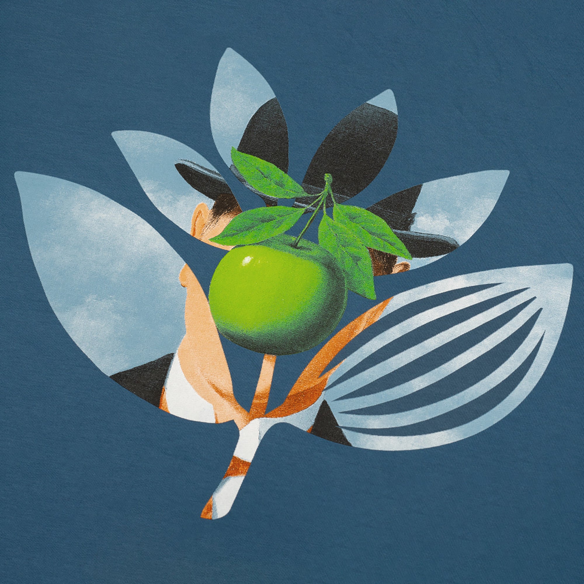 Magenta Pomme Tee Petrol Blue