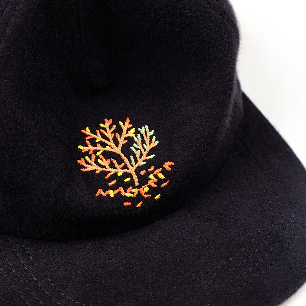 Magenta Tree Snapback Hat Black