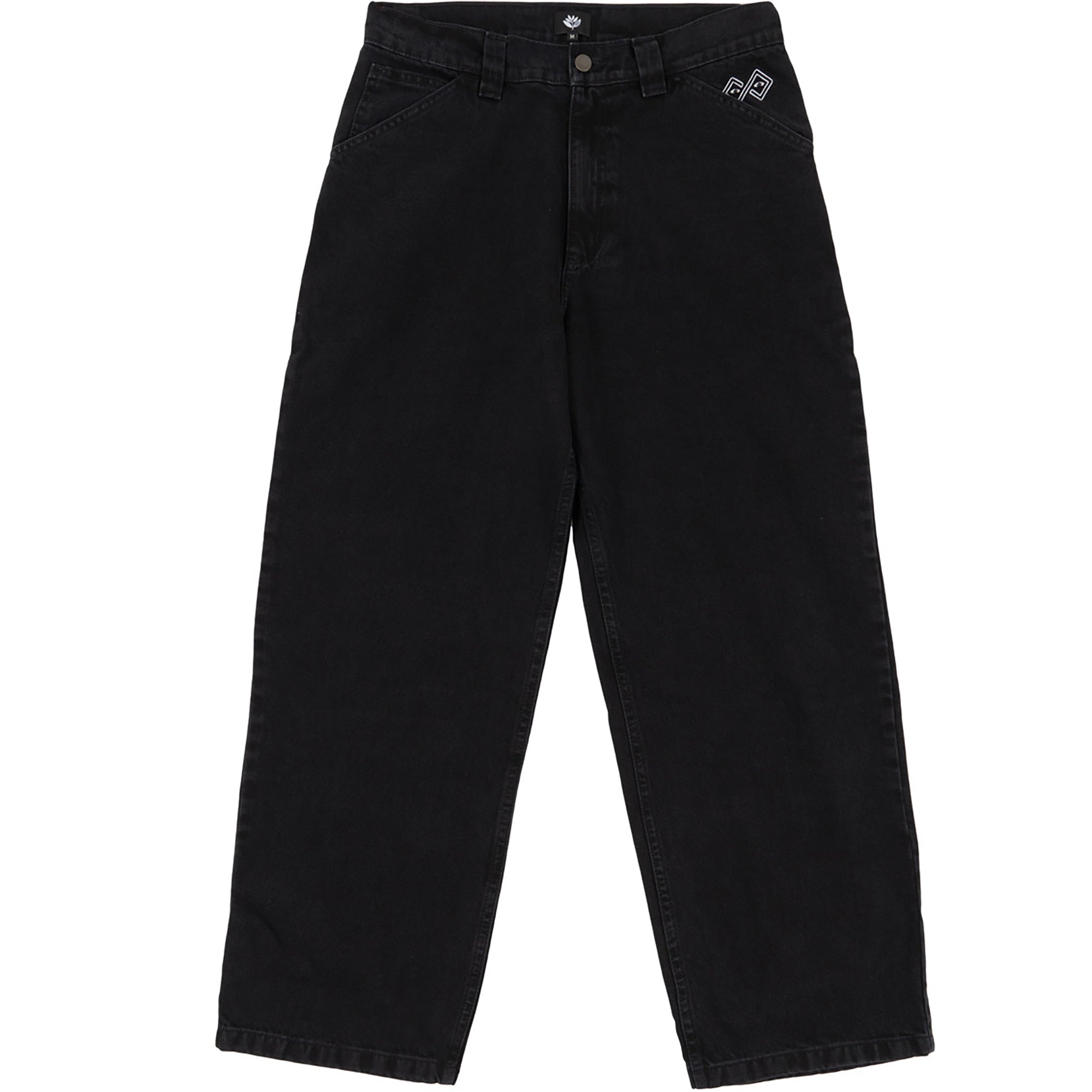 Magenta Ledge Denim Pants Black