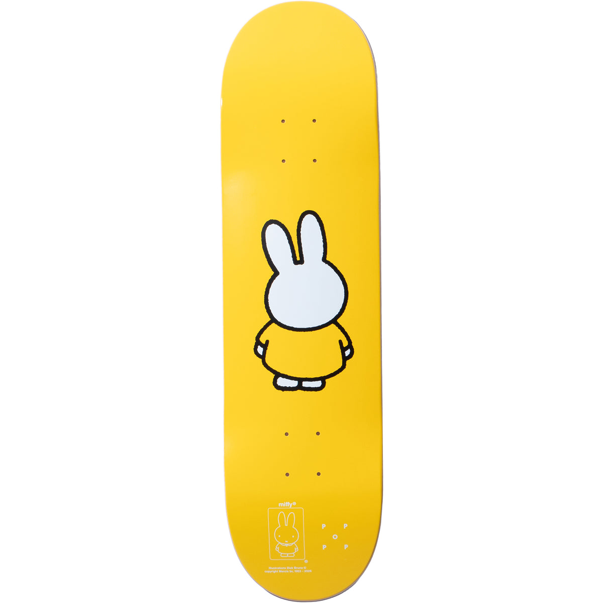 Miffy x Pop Trading Company BS Skateboard Deck 8.375"