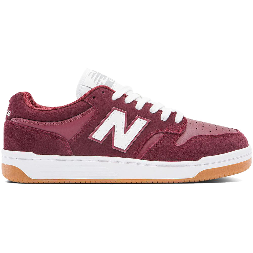 New Balance Numeric 480 Shoes Burgundy/White
