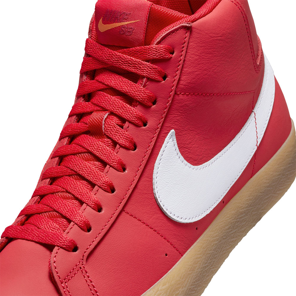 Nike SB Orange Label Zoom Blazer Mid Shoes University Red/White-White