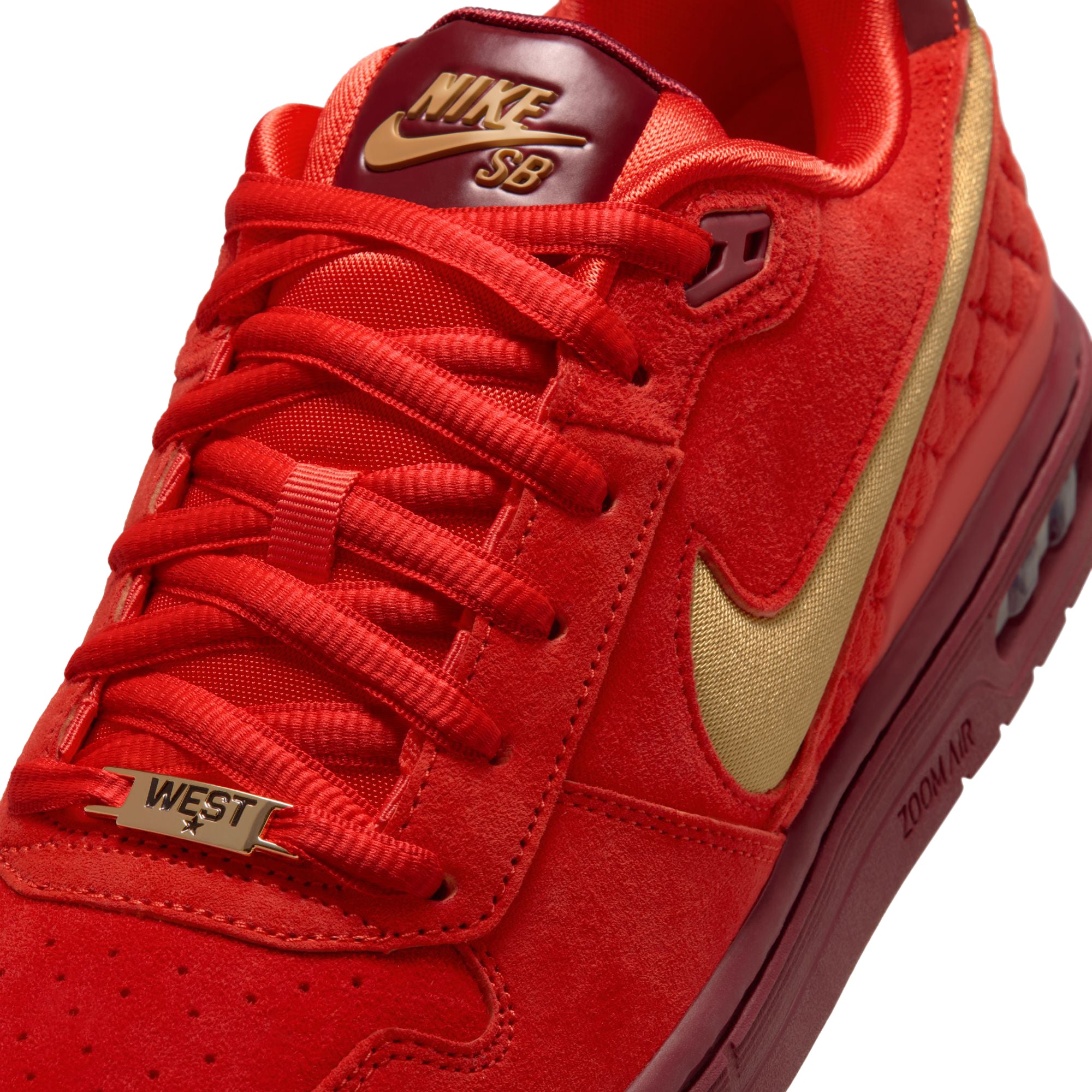 Nike SB Paul Rodriguez Zoom Air Low Shoes Habanero Red/Club Gold-Team Red