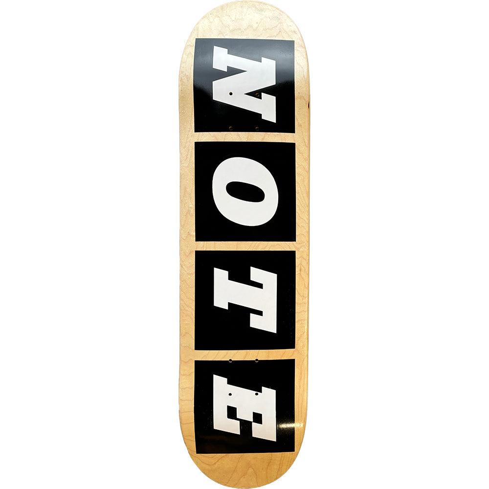NOTE Studio Black/White Skateboard Deck 8.5"
