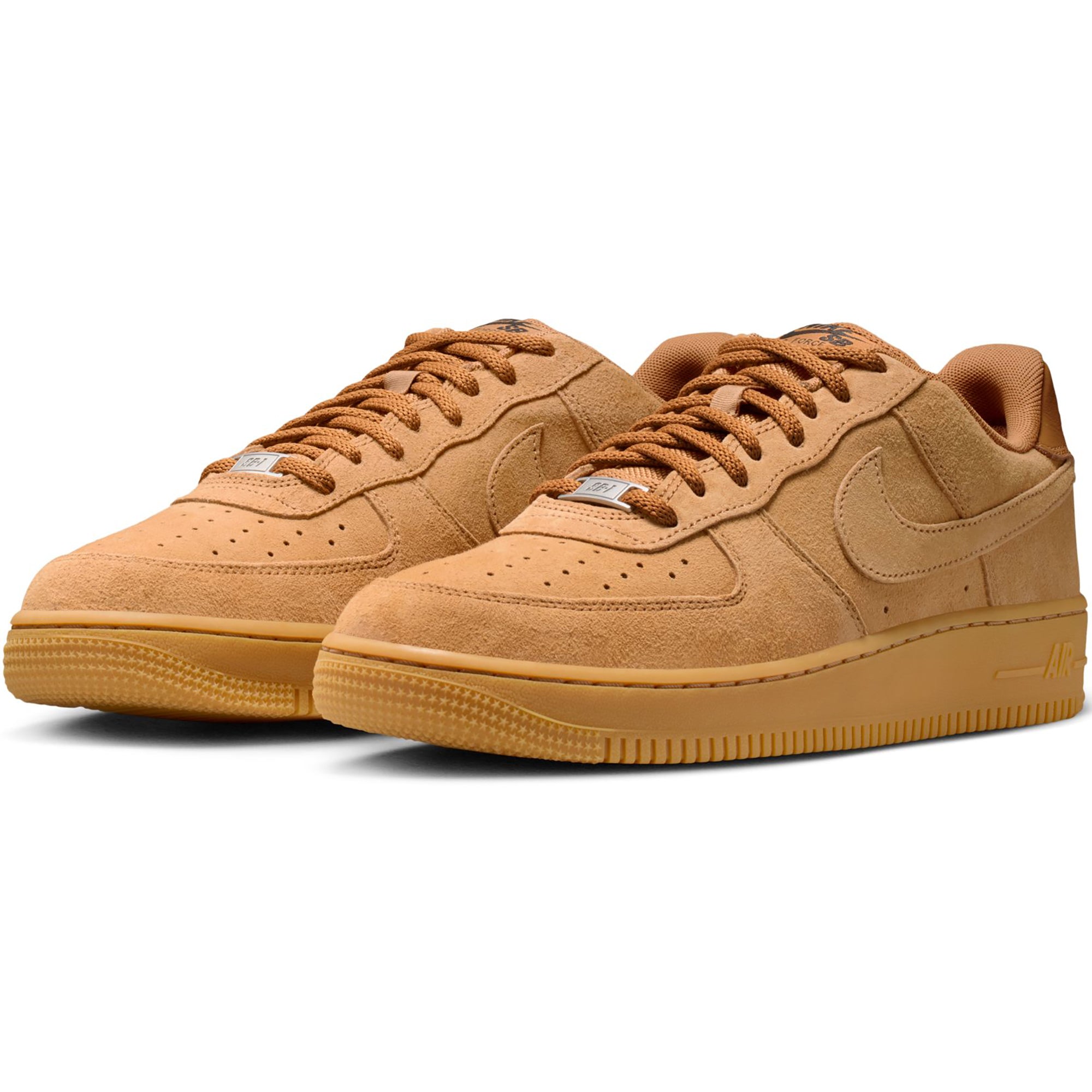 Nike SB Air Force 1 Shoes Flax/Flax-Black-Gum Light Brown