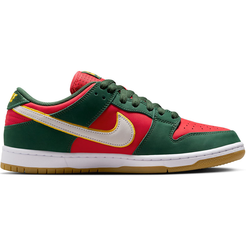 Nike SB Dunk Low Pro Premium Shoes Fir/White-University Gold-Fire Red
