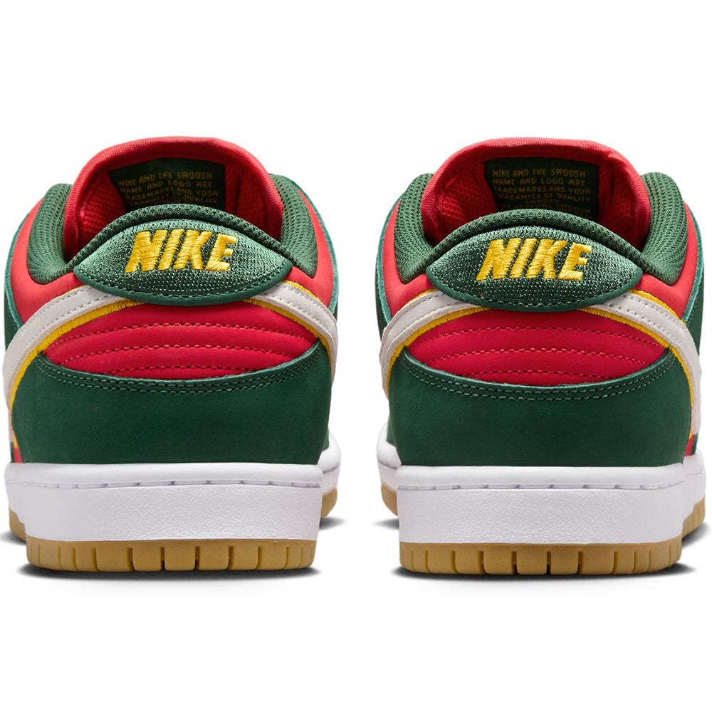 Nike SB Dunk Low Pro Premium Shoes Fir/White-University Gold-Fire Red